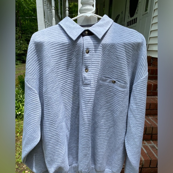 Classics by Palmland Long Sleeve Men's Quilted Polo Size XL - Picture 12 of 16